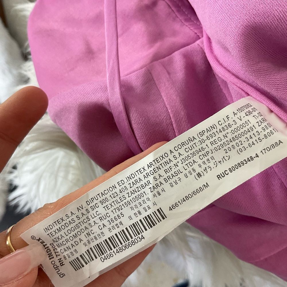 Zara Pink Satin Hidden Zip Snap Button Strappy Effect Bodysuit Medium - Picture 12 of 12